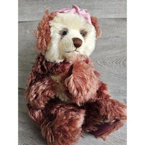 Panda Artist Teddy Bear Chamberlain by Terry Hayes Mohair Pendleton's 9" Sitting